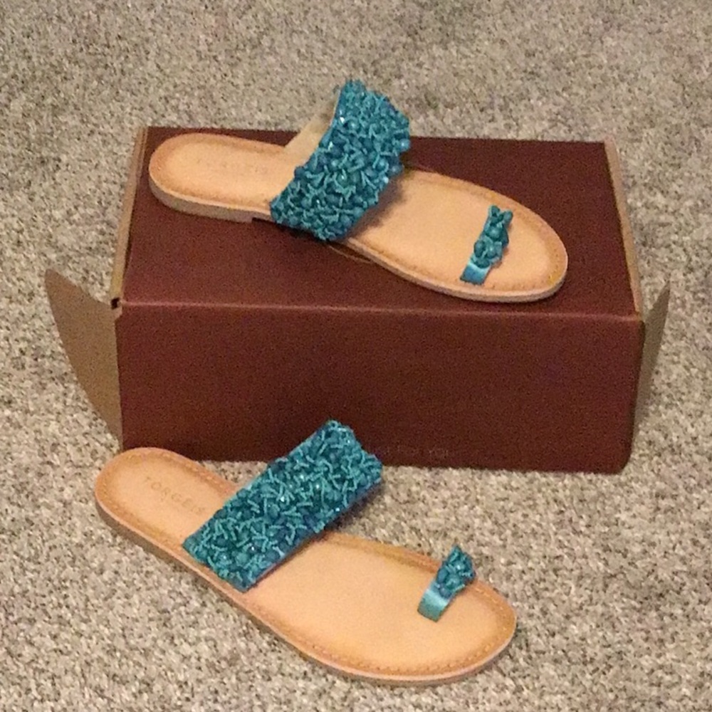 New Torgeis Women's Teal Sandals